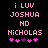 Pixelated pink text on black background with animated heart symbols changing position.
