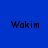 Four blue display the text 'Wakim' in black pixelated font, with two darker and two lighter blue backgrounds arranged in a