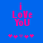 Blue background with pink pixelated text 'i Love You' and five small star-like symbols below, showing animation changes in the stars.