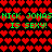 Pixelated green text 'NICK JONAS IS SEXY!' repeats over a red heart pattern background with two distinct color variations.