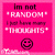 A static image with a bright pink square containing text and a smiley face, surrounded by pixelated text in brown and gray tones.