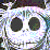 A pixelated skull with large dark eye sockets and a wide mouth, surrounded by colorful static-like noise on the left; right side shows 'Jack' in white block letters inside a gray circular shape.
