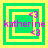 A green and yellow square icon with layered borders, pink text reading 'katherine', and purple '<3' symbols in four positions.