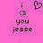 Pixelated pink background with black text and symbols arranged in two side-by-side , each containing identical elements except for a heart symbol replacing the left 's 'i' character
