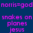 Four identical display pink pixelated text on solid backgrounds with varying color schemes