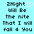 Pixelated text on light blue background with a white heart symbol above '2Night' in the left view, and no heart in the right view.