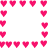 Pixelated icon with pink and cyan hearts surrounding repeated text 'Chelsie' and 'Nicole' in pink font on white background.