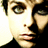 Pixelated close-up of a person's face with red text reading 'the king of hell' on a black background.