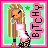 Pixel art of a blonde girl in a white tank top and patterned shorts, with pink and green text reading 'TIGI' on the right side.