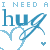 repeated blue text and heart motifs on white, with small hearts appearing in some