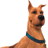 Static pixelated image of a brown dog with a blue collar against white background, likely Scooby-Doo character from animated series.