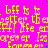 Yellow text on bright pink background repeats 'Lff is better than', 'H! life erH!', and '.Jascreer' in a dense, pixelated pattern with no visible animation changes.
