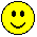 Four yellow circular pixel art faces with black eyes and red lips in various expressions arranged in a