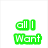 Green pixelated text 'all I Want' on white background, with 'bess fen' below; black text 'IS MY' over beach scene with starfish.