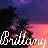 Pixelated image with gradient background transitioning from dark purple to pink, featuring white stylized text reading 'Brilliantly' over a blurred tree silhouette.