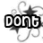 Black-and-white pixelated text "Dont ever LOOK BACK." with decorative stars and swirls on a white background.