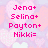 Pixelated pink text on a pastel heart-patterned background with visible date and name tags.