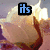A pixelated image of a person with light hair and red eyes, showing text changes across frames.