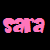 Animated contact sheet of a pink text-based icon with hearts, displayed on black and gray backgrounds.