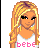 Pixel art contact sheet showing a cartoon girl character with blonde hair and pink text elements across multiple frames.