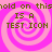 A static pixel art image with a pink spiral background and brown text reading "IS A TEST ICON" repeated four times.