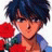 A pixelated anime-style character holding red roses with a black background featuring 'Anime IM' and 'cOm' text in white.
