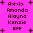 Pixelated text names and 'BFF' on bright pink background with plus symbols, animated to shift positions.
