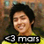 <3 mars text appears in four ; top-left shows person with dark hair and yellow shirt, top-right shows same person in white shirt, bottom-left shows person with headphones against brick wall