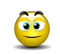 Yellow circular face with blue eyes and black eyebrows showing multiple expressions including smiling, neutral, surprised, and open-mouthed states.