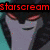 Animated pixel art featuring a character with red eyes and a purple hood, transitioning from a neutral expression to a wide grin with sharp teeth.