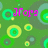 Green background with multiple concentric circular patterns in varying shades of green and yellow, featuring a pink text element reading 'Jorg' at the top center.