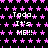 Pixelated animation with pink star background and repeated white text 'Tada... It's ME!!!' in multiple