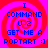 Four identical display blue text on a red and pink spiral background with no visible animation changes