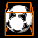 A contact sheet of 8 animated frames showing a soccer ball inside an orange wireframe cube, with the ball rotating to display different faces across the sequence.