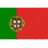 A 2x2 contact sheet of four distinct animated frames featuring a Portuguese flag, green text on red backgrounds, and pixelated graphics with visible dithering effects.