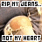 repeated pixelated images showing a person's lower face and neck with text overlays, each frame displaying different color variations in the text