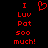 Red pixelated text and a heart symbol on black background, with identical static frames side-by-side.
