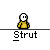 Pixel art buddy icon with multiple states: static figures, animated pause/play symbols, and a speech bubble reading "HEY HOTTY".