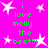 Bright pink background with white star shapes and green text reading "i love molly the best!!!" arranged in a pattern