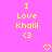 Yellow pixelated text and symbols on a solid pink background, with two identical static frames showing 'I Love Khalil <3' and heart icons.