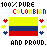 A static contact sheet of three identical pixel art frames showing Colombian national flag elements with patriotic text and heart symbols.