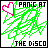 Two side-by-side pixel art frames of a buddy icon featuring "Panic At The Disco" text with heart and abstract line graphics in green/pink color schemes.