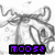 Pixelated grayscale and color versions of a moose icon with purple text reading 'MOOSE' below.