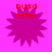 Four identical pixelated starburst icons with red text 'nusa cater' on a bright pink background, arranged in a