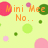 Pixelated buddy icon with light yellow background, colorful circles, and orange text reading "Mini Mee No..." and "Mini Mee Okayy".