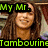 Four pixelated with green text overlays: top-left shows a woman with long brown hair, top-right a man with curly hair, bottom-left a black-and-white portrait of a man, and bottom-right a blue circular logo with 'My American Idols' text