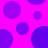 A static pattern of overlapping purple circles on a bright pink background with no visible text or distinct subjects.