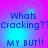 Pixelated text on a gradient background with repeated phrases and punctuation.