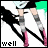 Animated sequence of a character's lower body walking, with text changing across frames to form the phrase "Well don't i look pretty walking down the street in the best damn dress i own.".