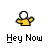 Pixelated cartoon character with white head and yellow shirt appears in multiple poses above text labels on gray background.